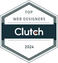Clutch Top Web Designers 2024 award — Digital Heroes web design agency