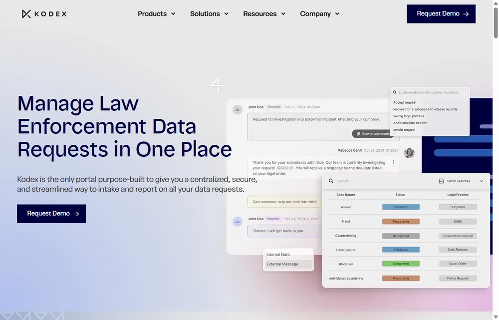 Kodex homepage, a Boston operator-led brand we admire (not a Digital Heroes client)