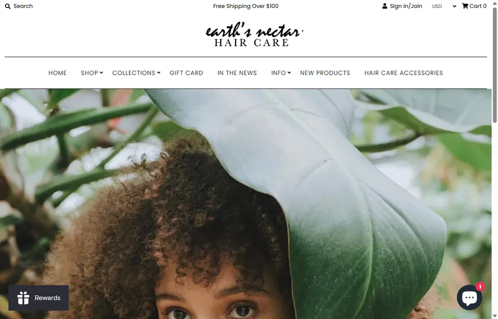 Earth's Nectar homepage, a Houston operator-led brand we admire (not a Digital Heroes client)