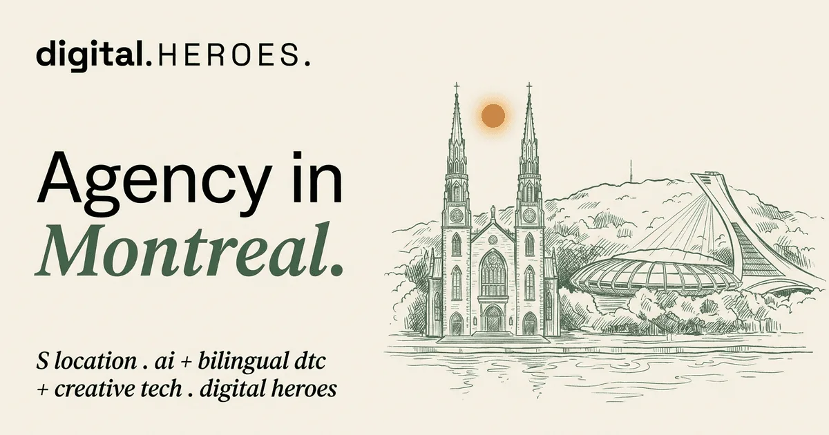 Notre-Dame Basilica spires and Mount Royal silhouette over the Old Port and St. Lawrence River — Digital Heroes Shopify development for Montreal clients