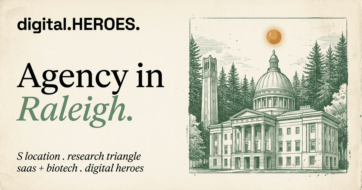 North Carolina State Capitol dome and NC State belltower against pine forest — Digital Heroes Shopify development for Raleigh clients