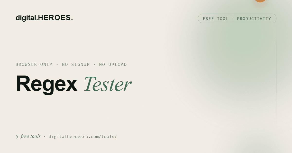Regex Tester | Free Live URL Matches + Capture Groups