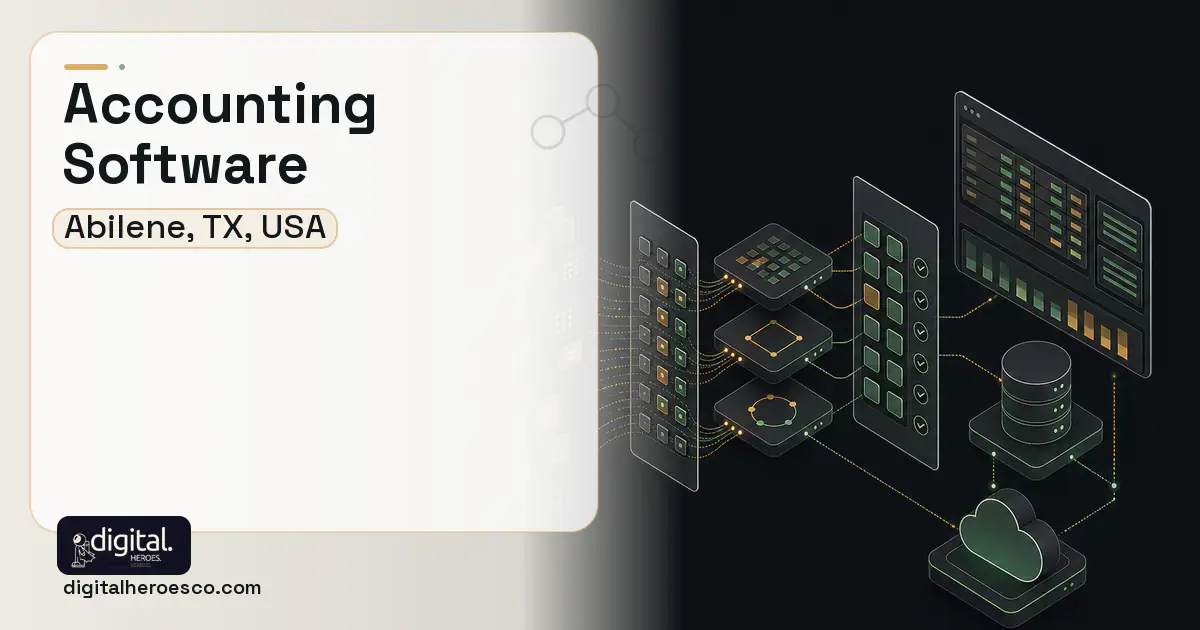 Accounting Software workflow illustration for Abilene, TX, USA.