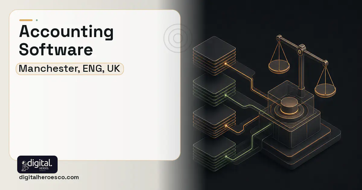 Accounting Software software overview illustration for Manchester, ENG, UK.