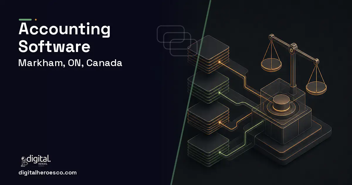 Accounting Software software overview illustration for Markham, ON, Canada.