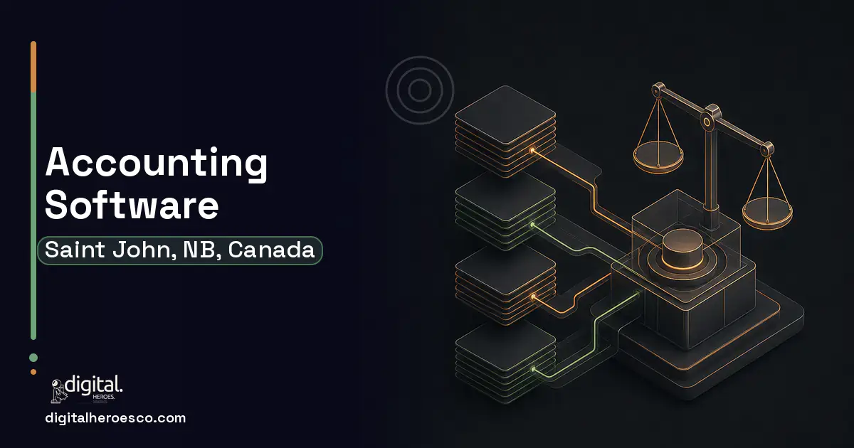 Accounting Software software overview illustration for Saint John, NB, Canada.