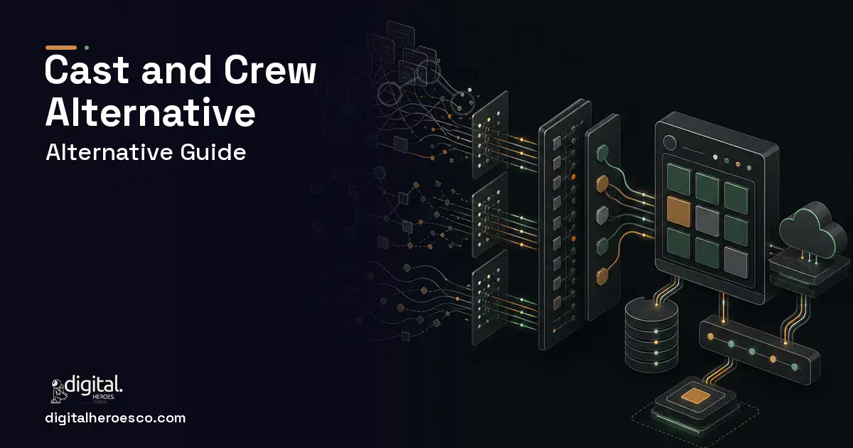 HR Software Development workflow illustration for Cast and Crew Alternatives for Crew Payroll, Onboarding and Timecards.
