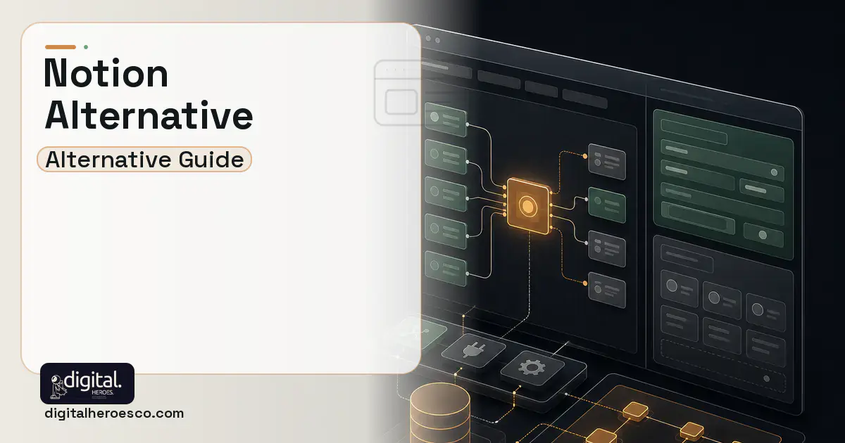 Internal Tools Development product interface illustration for Notion Alternative.