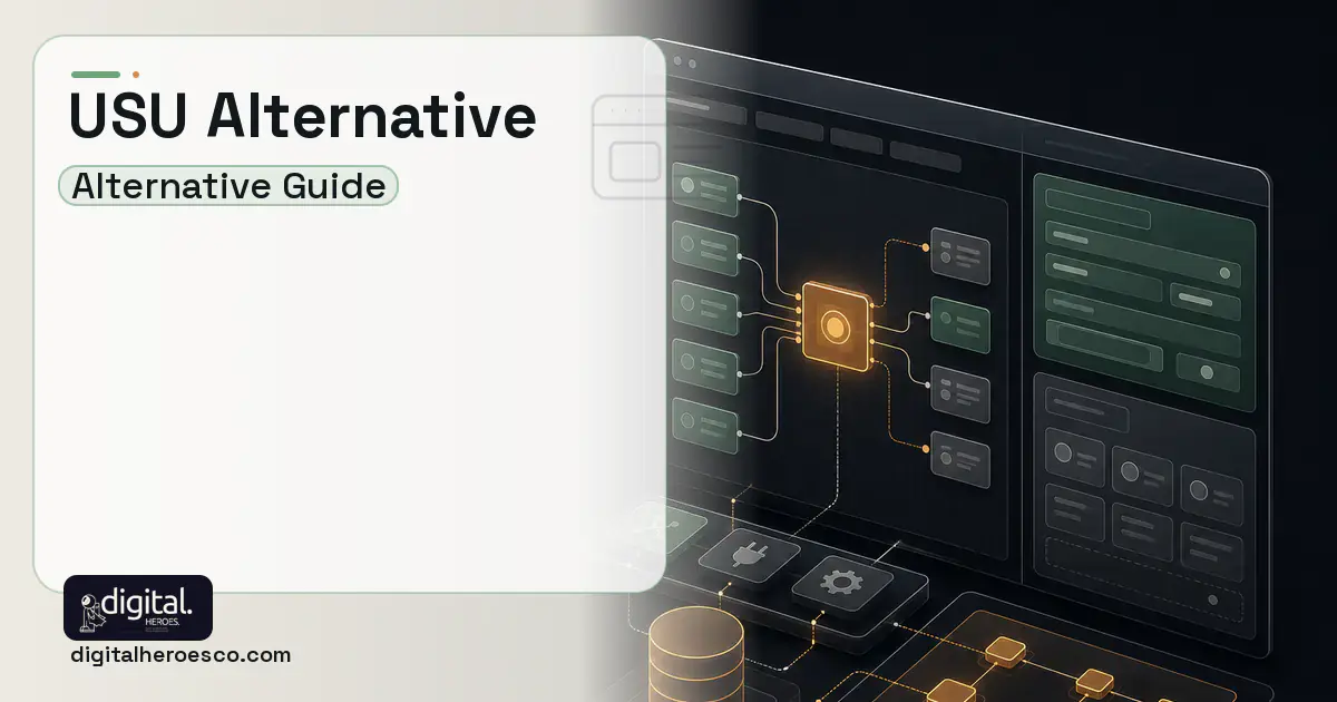 Internal Tools Development product interface illustration for USU Alternatives for Software Asset Management.