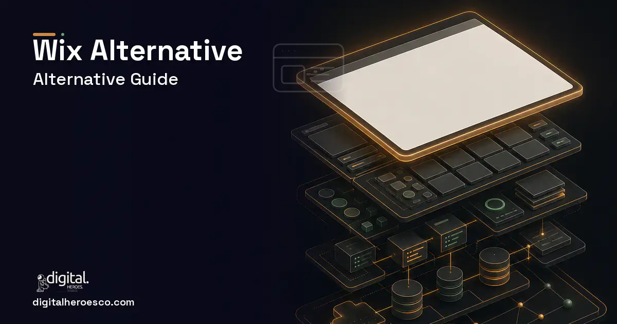 Website Development product interface illustration for Wix Alternative.