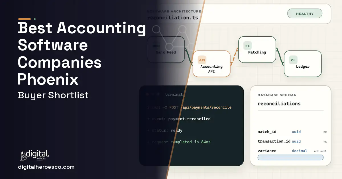 Accounting Software architecture and database illustration for Best Accounting Software Companies Phoenix AZ.