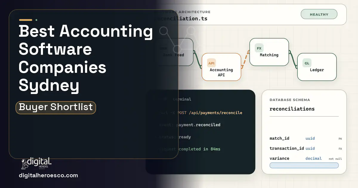 Accounting Software architecture and database illustration for Best Accounting Software Companies Sydney NSW.