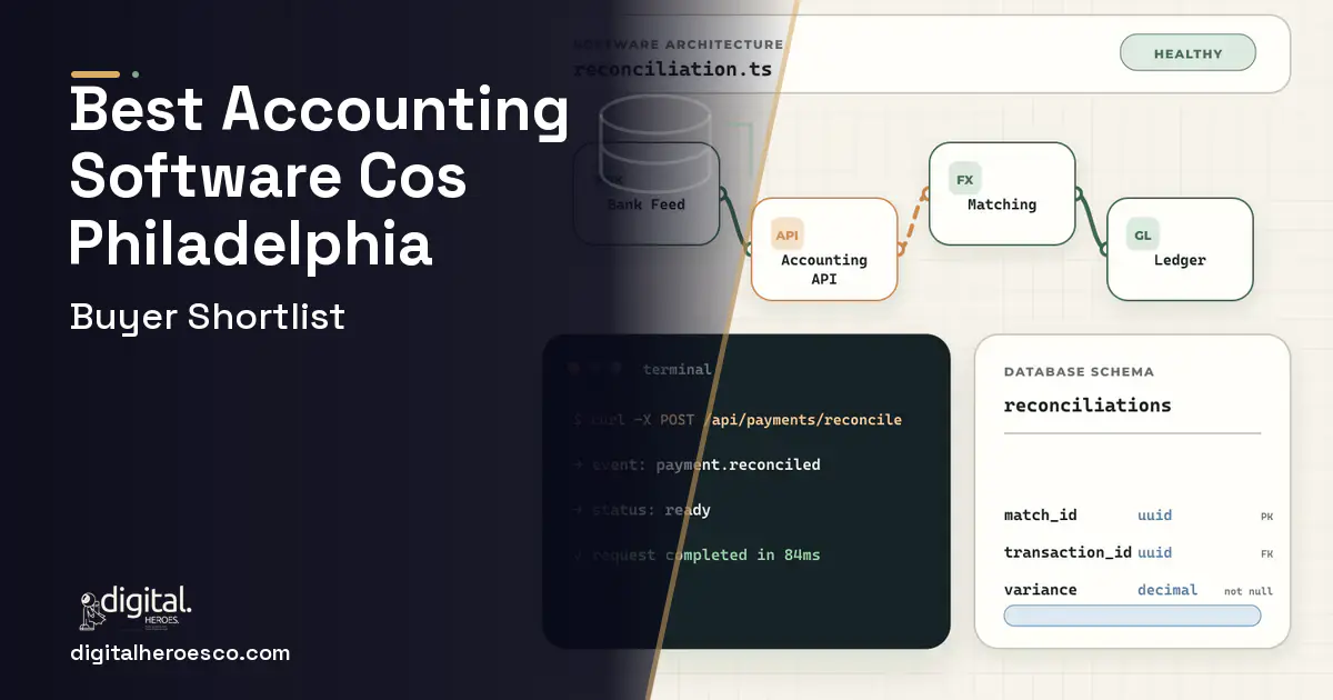 Accounting Software architecture and database illustration for Best Accounting Software Companies Philadelphia PA.