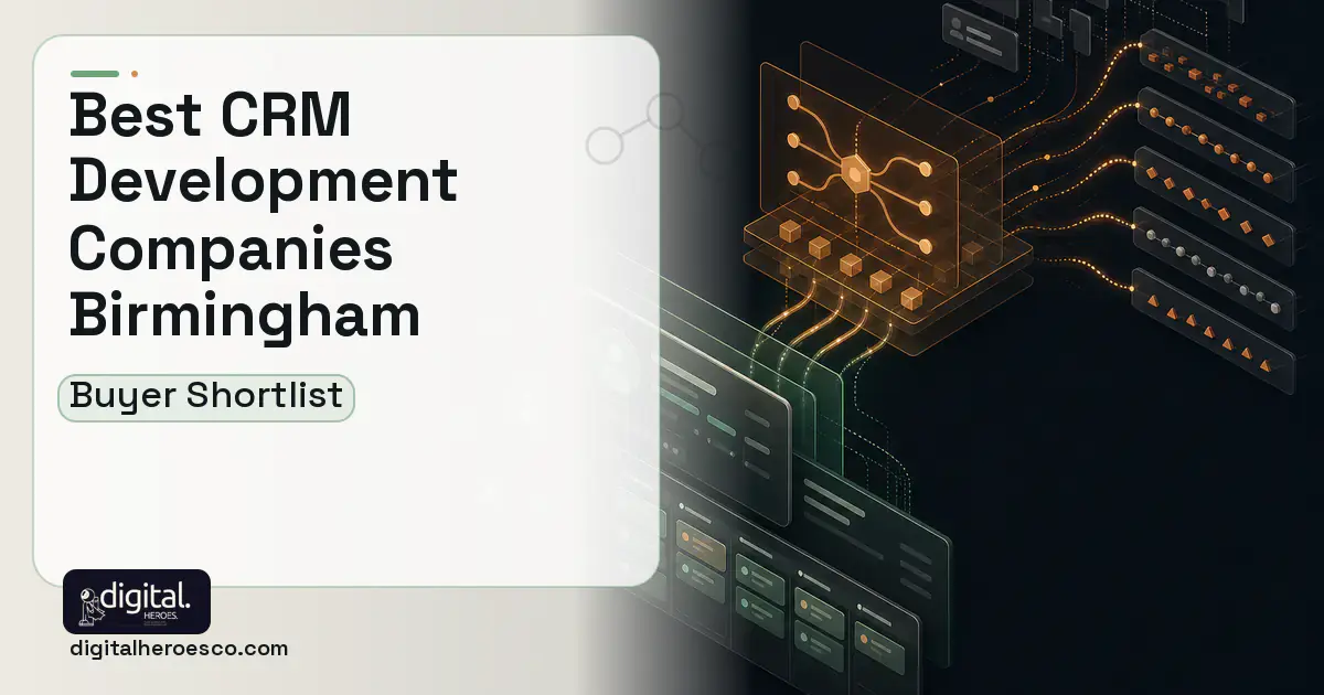 CRM Development workflow illustration for The Best Custom CRM Development Companies in Birmingham, England 2026.