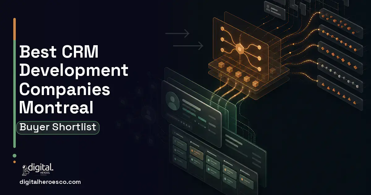 CRM Development workflow illustration for The Best Custom CRM Development Companies in Montreal, QC 2026.