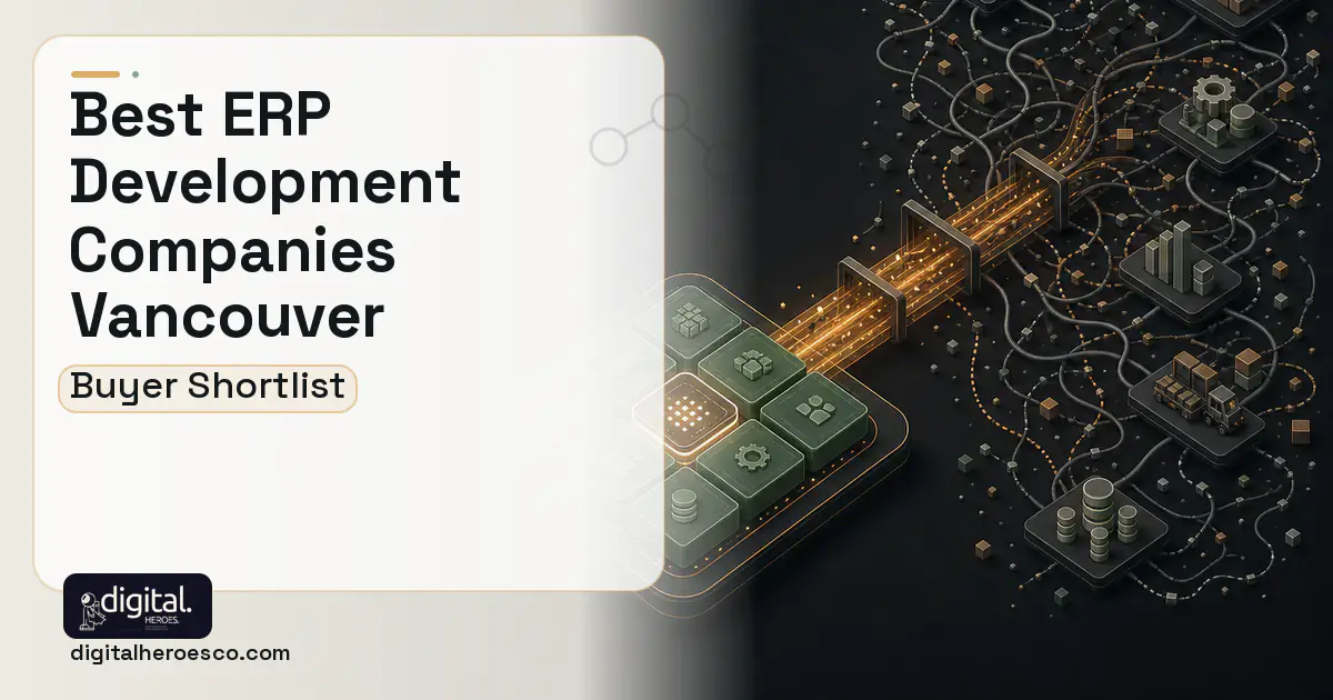 ERP Development workflow illustration for The Best ERP Software Development Companies in Vancouver, BC 2026.