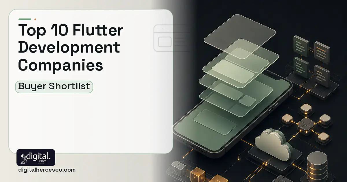 Mobile App Development product interface illustration for Top 10 Flutter Development Companies 2026.