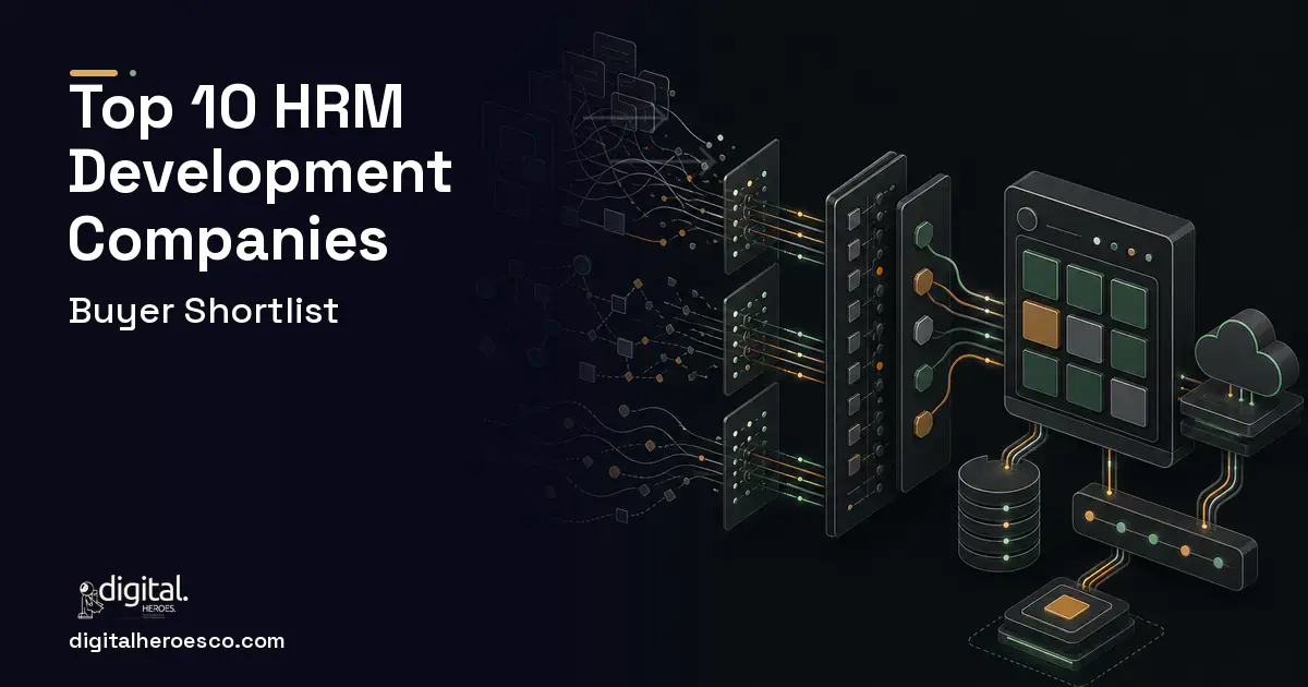 HR Software Development workflow illustration for Top 10 HRM Development Companies 2026.