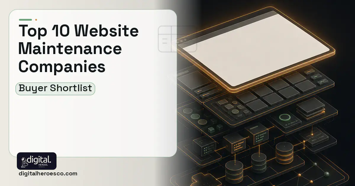 Website Development product interface illustration for Top 10 Website Maintenance Services Companies 2026.