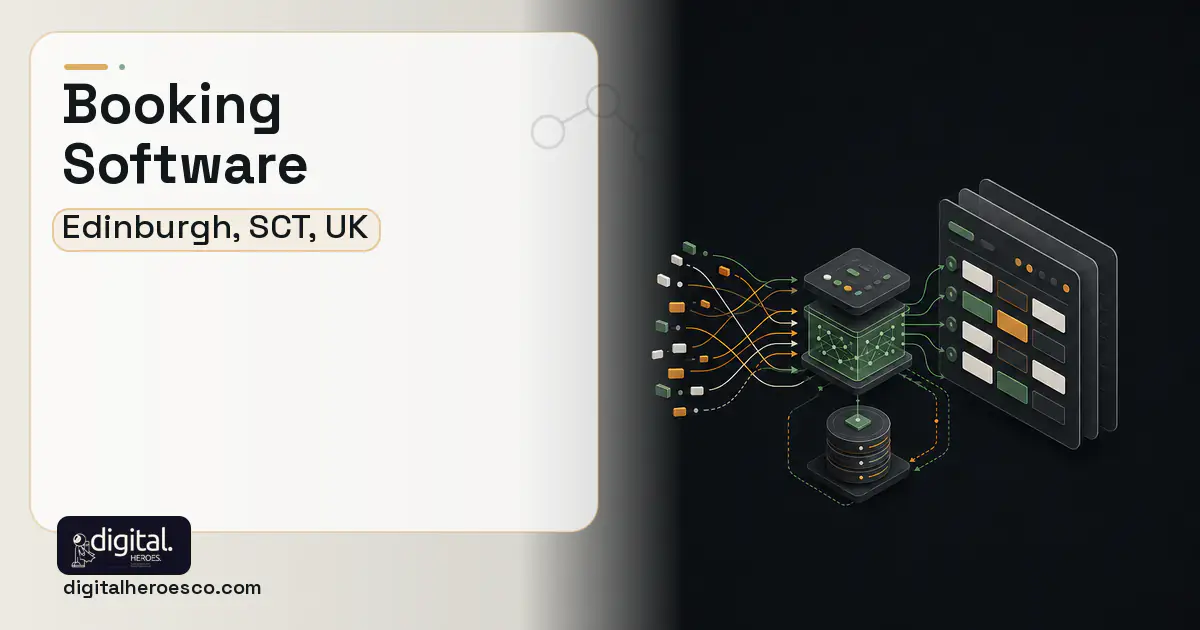 Booking Software workflow illustration for Edinburgh, SCT, UK.