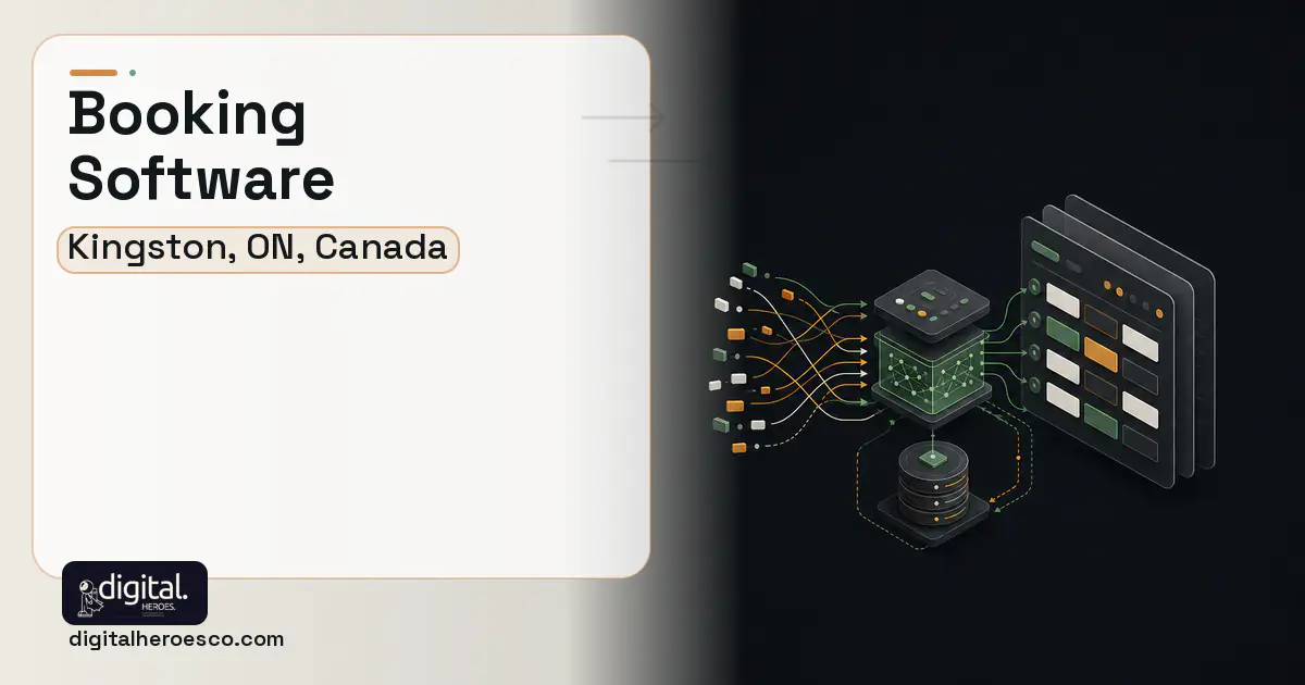 Booking Software workflow illustration for Kingston, ON, Canada.