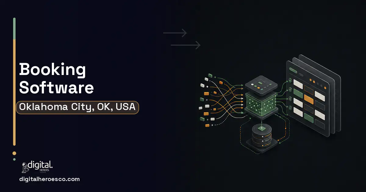 Booking Software workflow illustration for Oklahoma City, OK, USA.