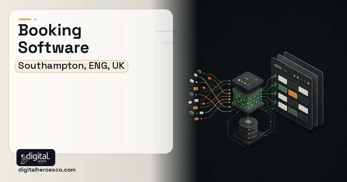 Booking Software workflow illustration for Southampton, ENG, UK.