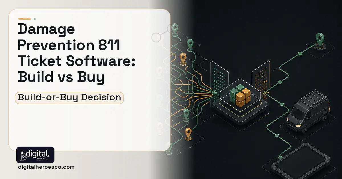 Field Service Software workflow illustration for Damage Prevention 811 Ticket Software Build vs Buy Guide.