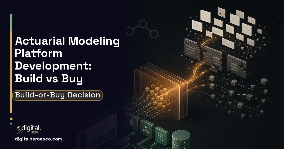 Custom Software Development workflow illustration for Actuarial Modeling Platform Development Build vs Buy Guide.
