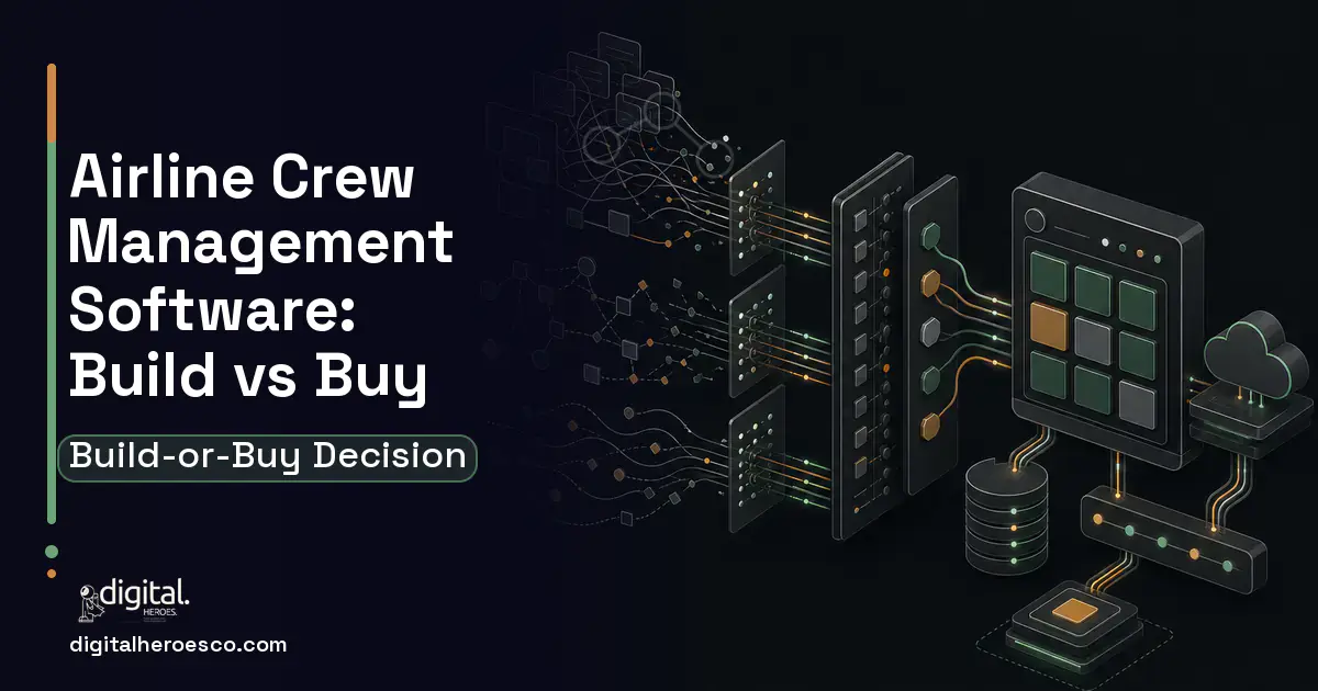 HR Software Development workflow illustration for Airline Crew Management Software Build vs Buy Guide.