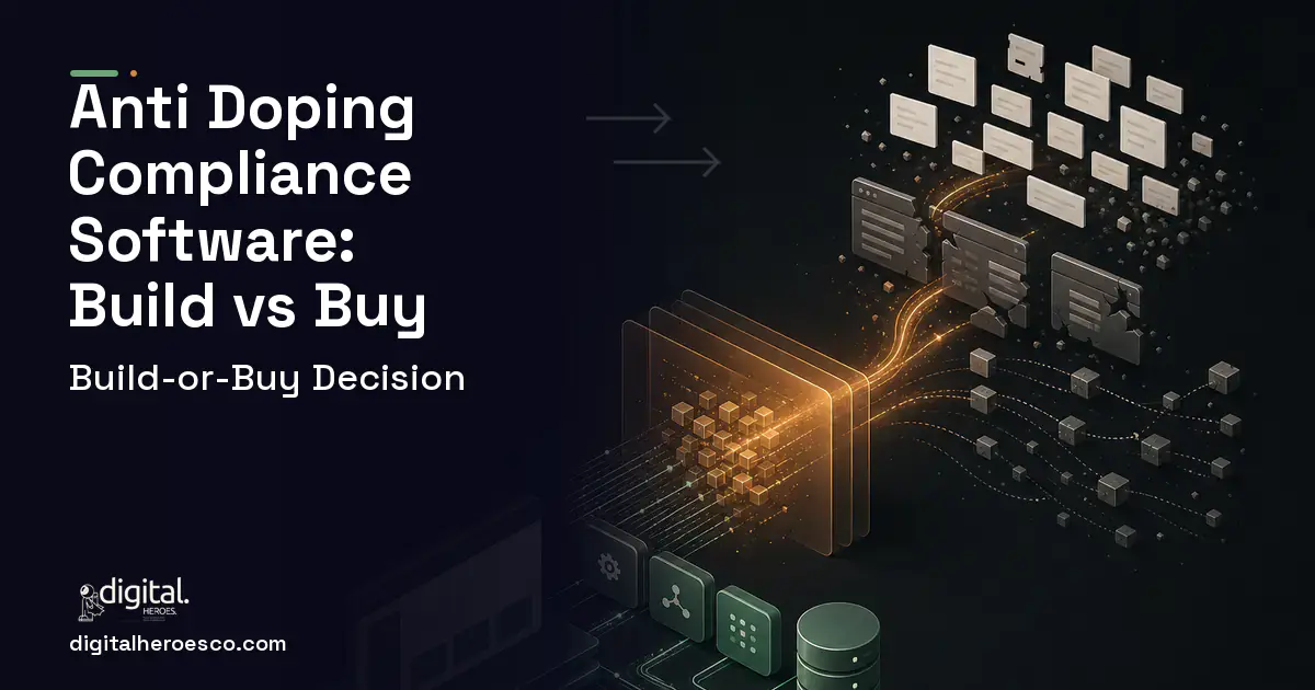 Custom Software Development workflow illustration for Anti Doping Compliance Software Build vs Buy Guide.