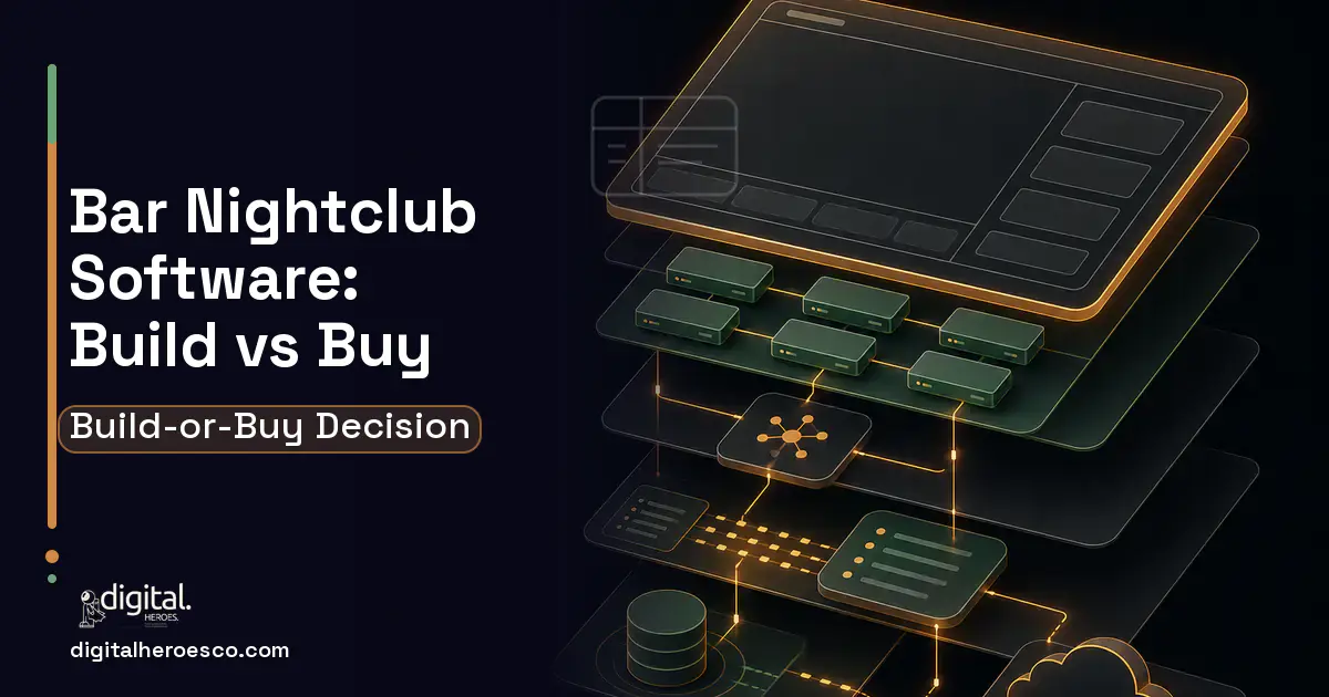 POS System Development product interface illustration for BAR Nightclub Software Build vs Buy Guide.