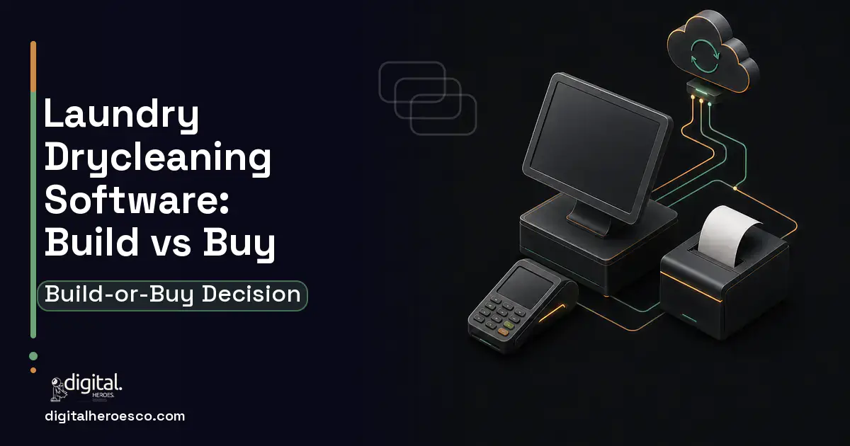 POS System Development software overview illustration for Laundry Drycleaning Software Build vs Buy Guide.