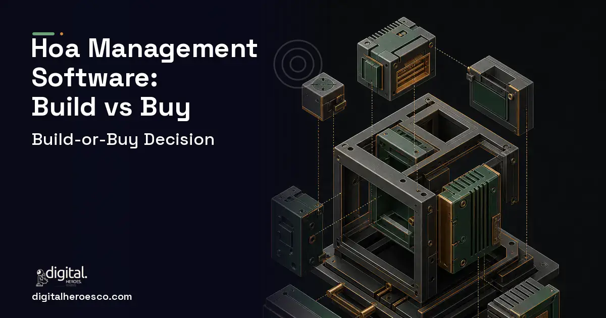 Custom Software Development software overview illustration for HOA Management Software Build vs Buy Guide.
