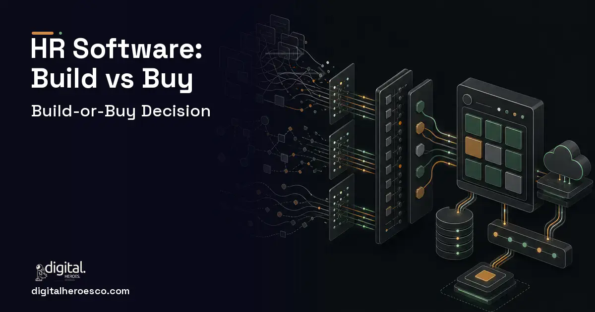 HR Software Development workflow illustration for HR Software Build vs Buy Guide.