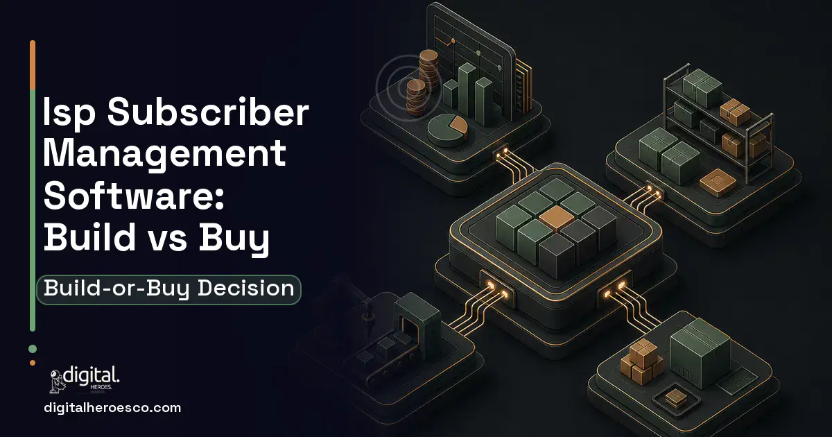 ERP Development software overview illustration for ISP Subscriber Management Software Build vs Buy Guide.