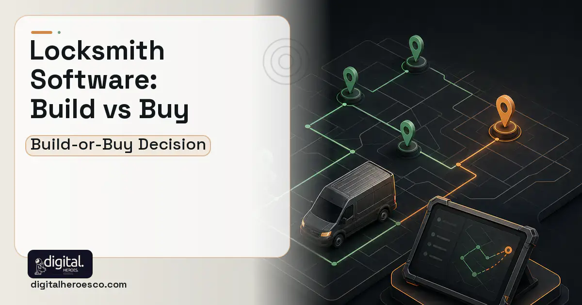 Field Service Software software overview illustration for Locksmith Software Build vs Buy Guide.