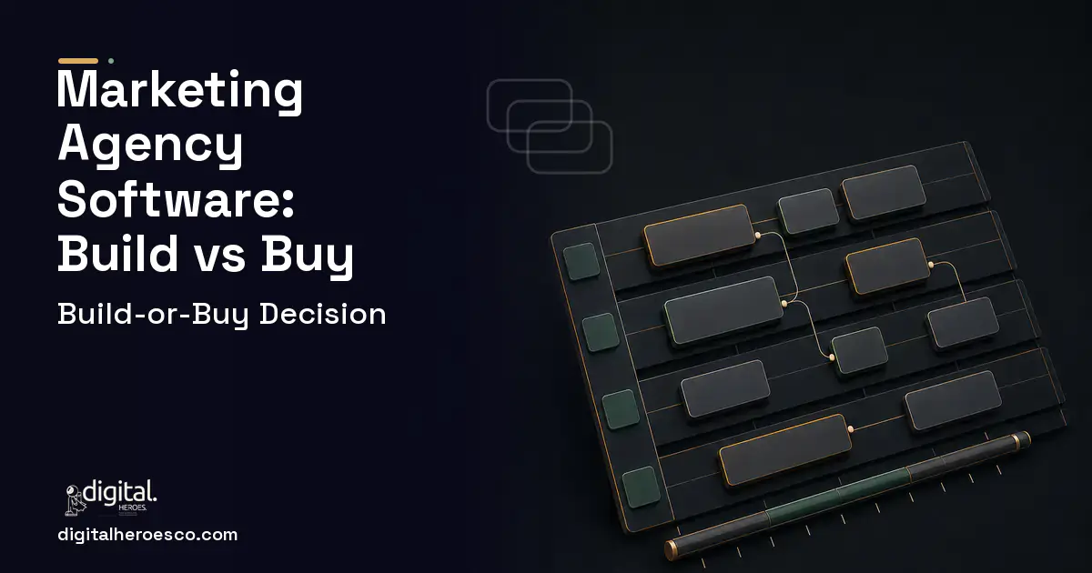 Project Management Software software overview illustration for Marketing Agency Software Build vs Buy Guide.