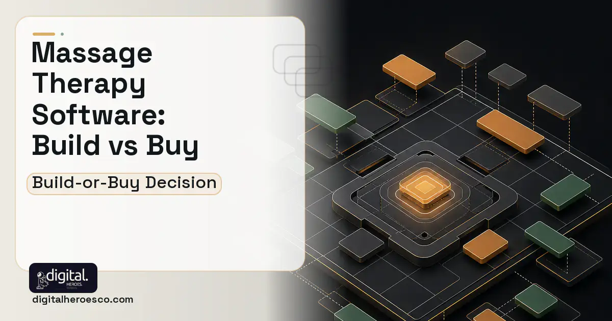 Booking Software software overview illustration for Massage Therapy Software Build vs Buy Guide.