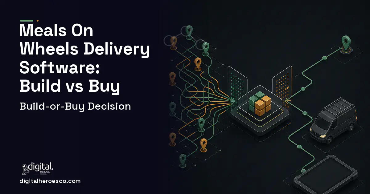 Field Service Software workflow illustration for Meals ON Wheels Delivery Software Build vs Buy Guide.