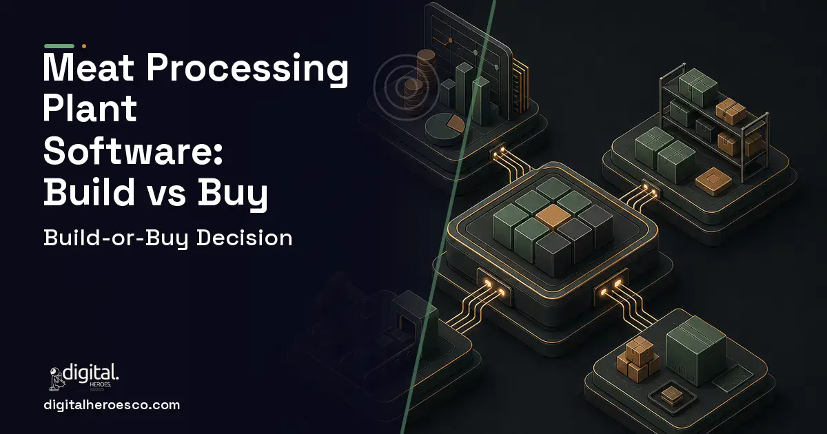 ERP Development software overview illustration for Meat Processing Plant Software Build vs Buy Guide.