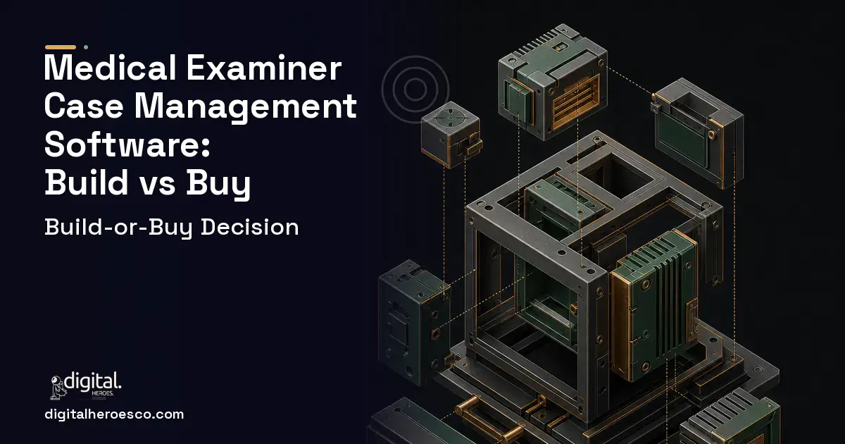 Custom software software overview illustration for Medical Examiner Case Management Software Build vs Buy Guide.
