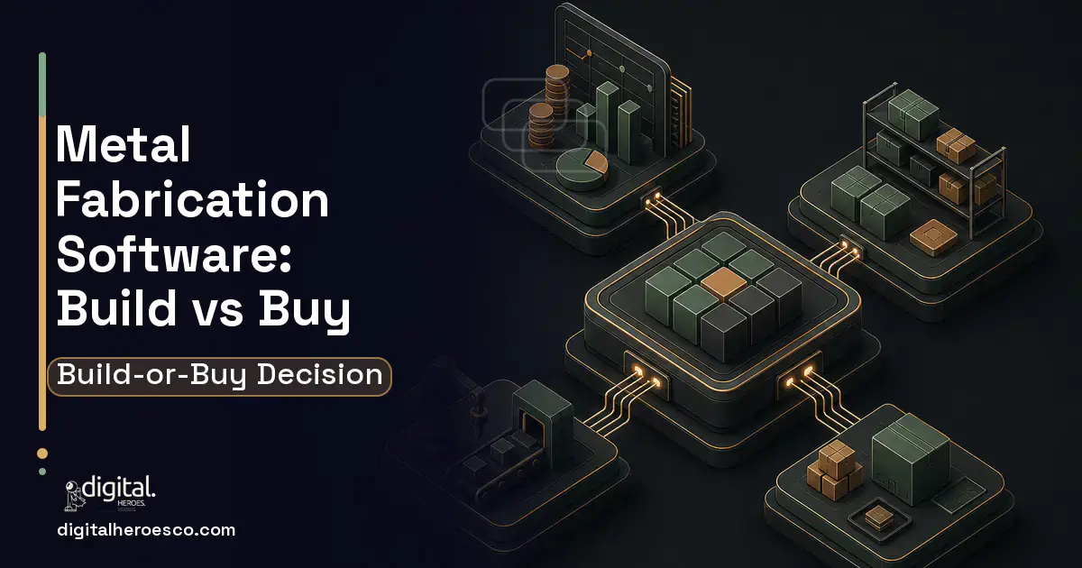 ERP Development software overview illustration for Metal Fabrication Software Build vs Buy Guide.