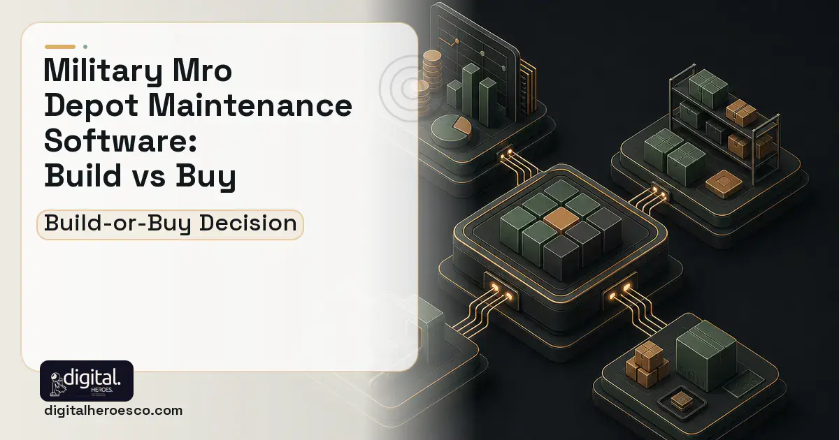 ERP Development software overview illustration for Military MRO Depot Maintenance Software Build vs Buy Guide.