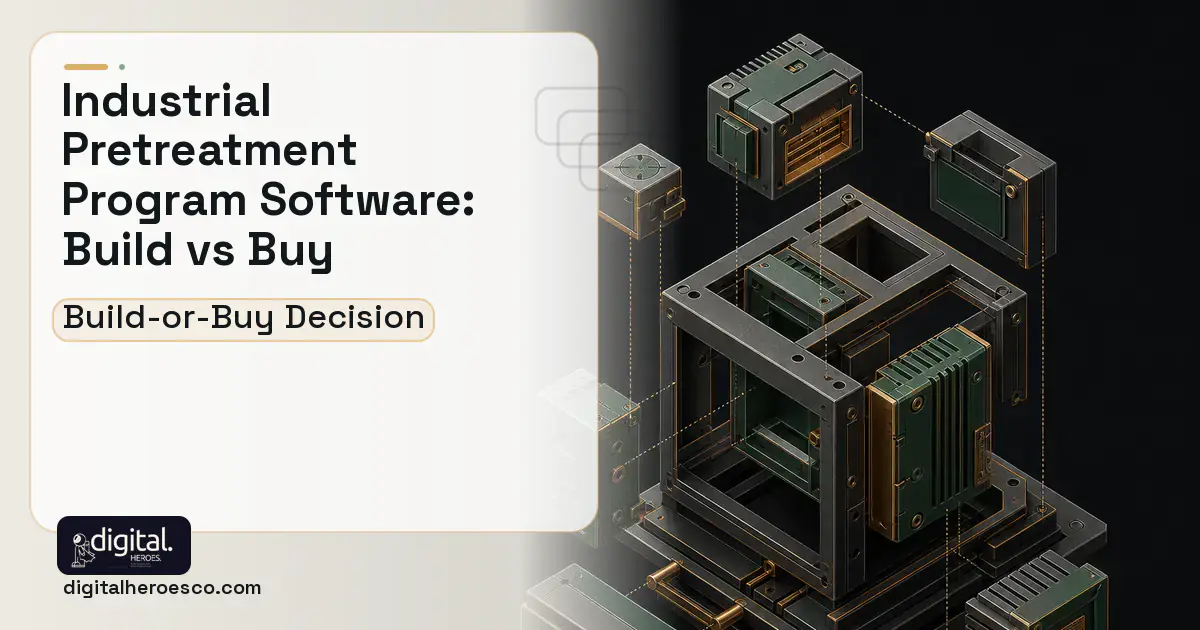 Custom software software overview illustration for Industrial Pretreatment Program Software Build vs Buy Guide.