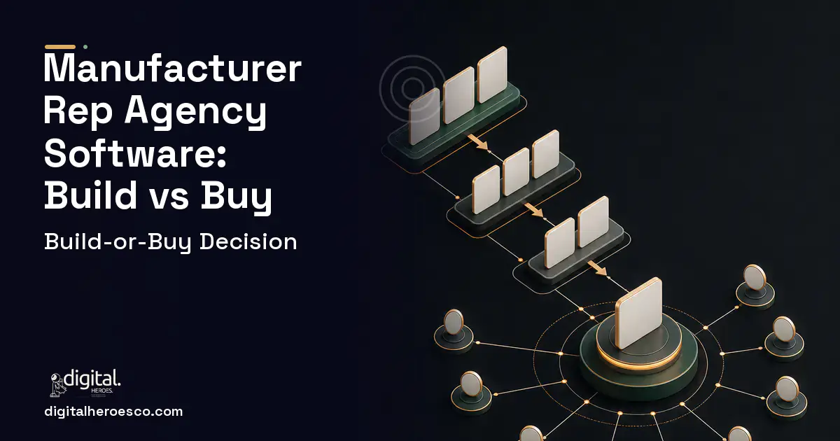 CRM Development software overview illustration for Manufacturer REP Agency Software Build vs Buy Guide.