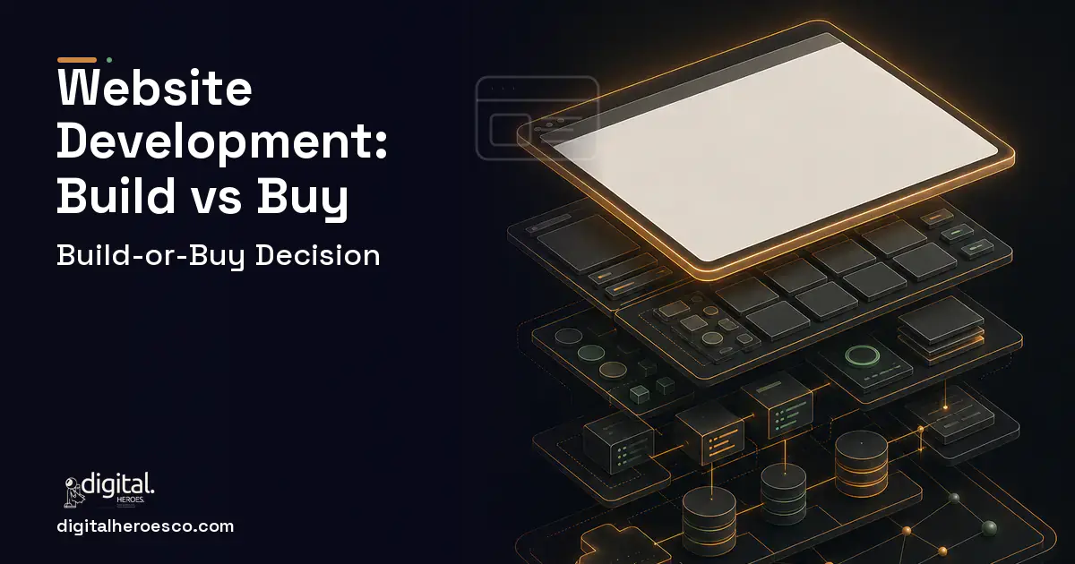 Website Development product interface illustration for Website Development Build vs Buy Guide.