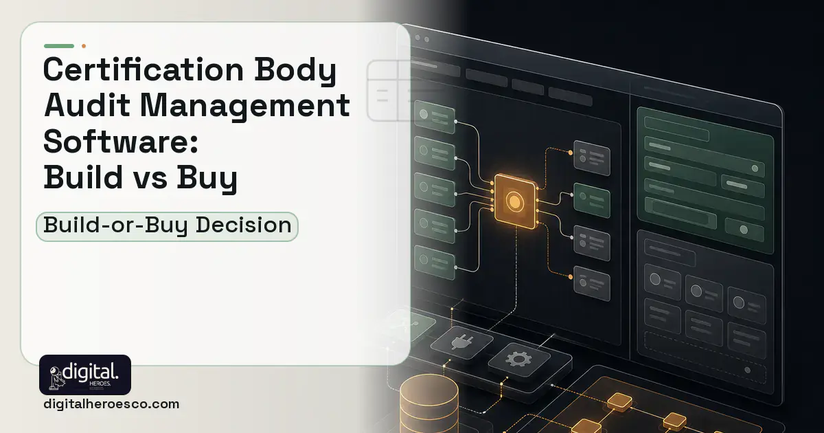 Internal tools product interface illustration for Certification Body Audit Management Software Build vs Buy Guide.