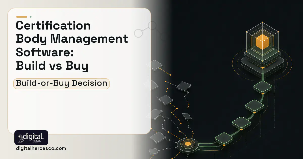 LMS Development workflow illustration for Certification Body Management Software Build vs Buy Guide.