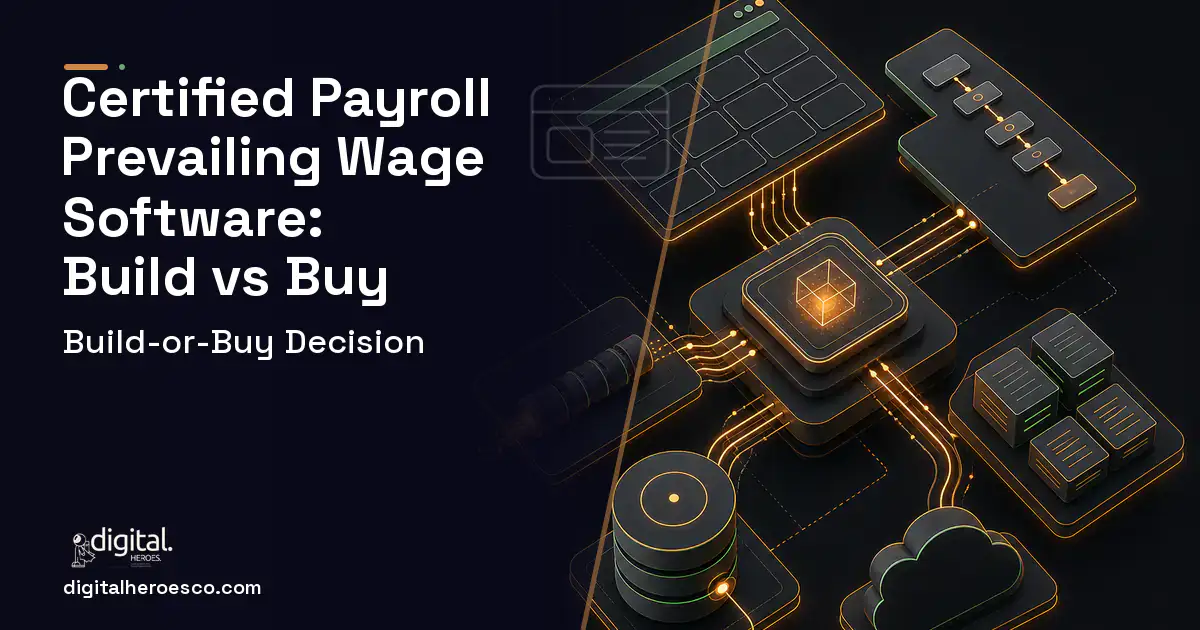 HR software product interface illustration for Certified Payroll Prevailing Wage Software Build vs Buy Guide.